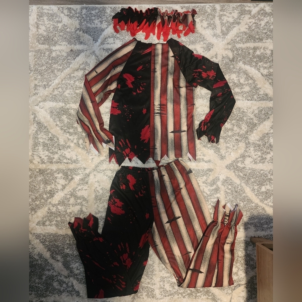 California Costumes Killer Clown Halloween Costume Size 10 Unisex Creepy EUC